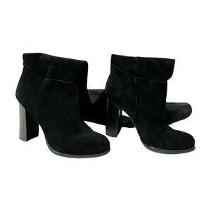 Sam Edelman Black Suede Leather Boots Size 5.5